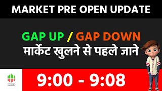 Gap Up or Gap Down Market खुलने से पहले जाने -Pre Open Market Analysis | Options For Tomorrow Course