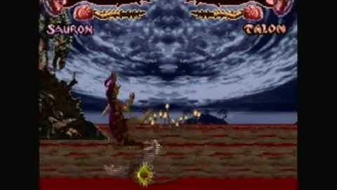 Primal Rage (SNES) - Sauron Arcade Run