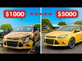 I Bought a $1000 WRECKED Car to FIX and FLIP on Marketplace