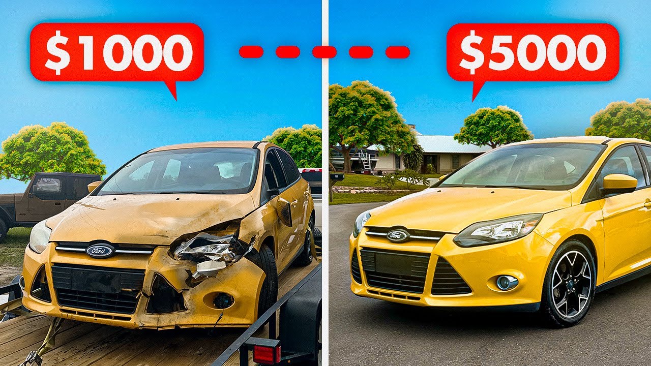 I Bought a $1000 WRECKED Car to FIX and FLIP on Marketplace
