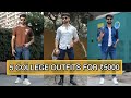 5 BUDGET COLLEGE OUTFITS FOR 5000| COLLEGE FASHION FOR MEN | BUDGET SHOPPING CHALLENGE