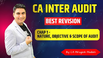 CA Inter Audit | Best Revision of Chap 1 | Nature , Objective & Scope of Audit | Jan 26