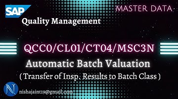 SAP S/4HANA QM | Automatic Batch Valuation with QM | TCODE:MSC3N | SAP Quality Management