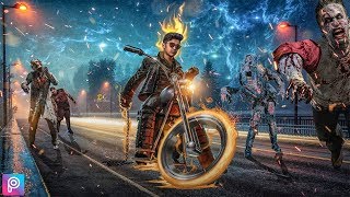 Ghost Rider Special Picsart Editing In Mobile | Hollywood Movie Poster Manipulation Photo Editing screenshot 4