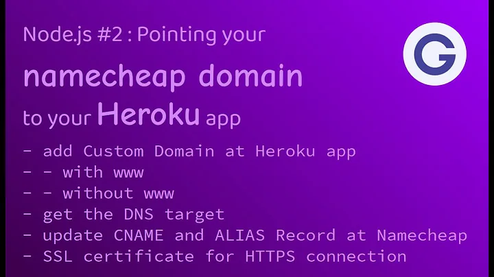 Pointing your namecheap domain to your Heroku app