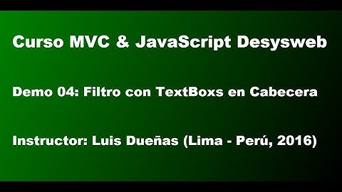 Curso MVC & JavaScript Desysweb - Demo 04