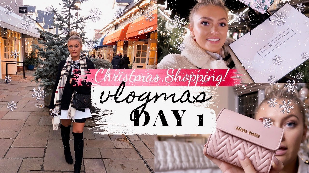 FESTIVE /CHRISTMAS SHOPPING VLOG!! COME TO BICESTER OUTLETS WITH ME!!! | VLOGMAS DAY 1 2019!!