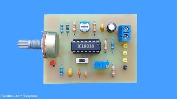 DIY  Function Signal Generator  using ICL8038  Schematic + PCB