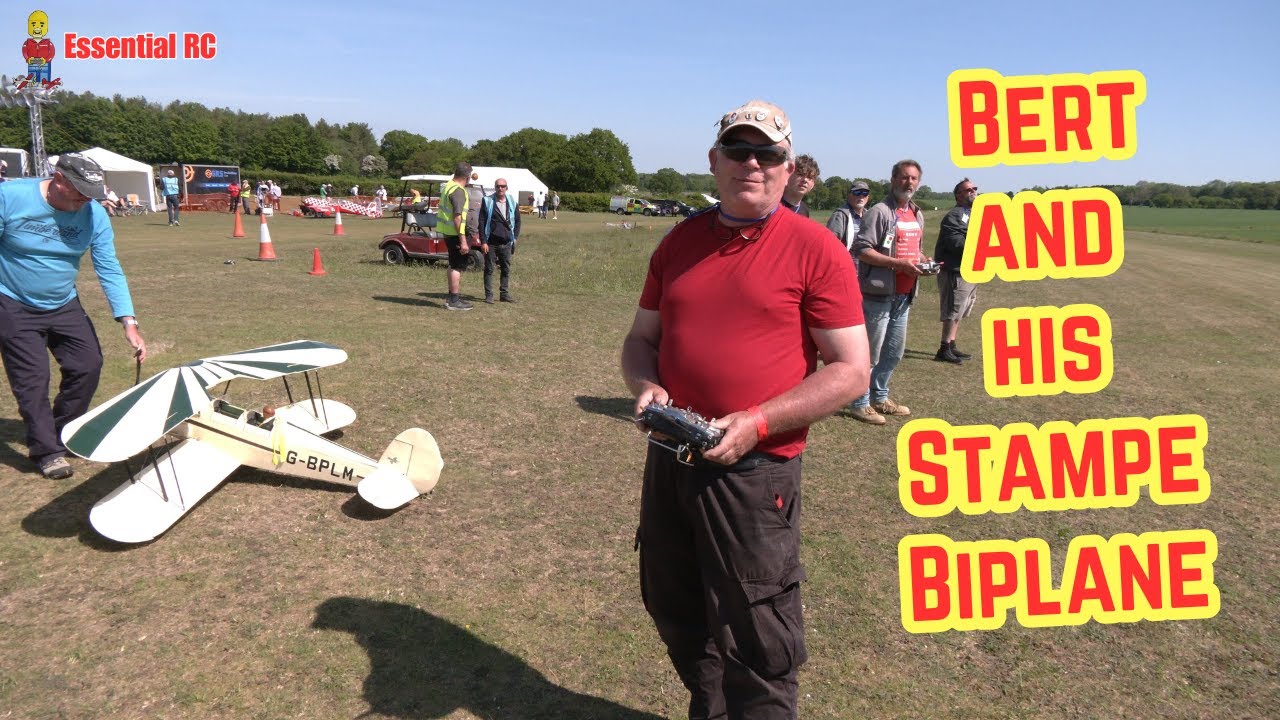 IT'S A CLASSIC ! BERT with his STAMPE BIPLANE | Popham Model Show 2025