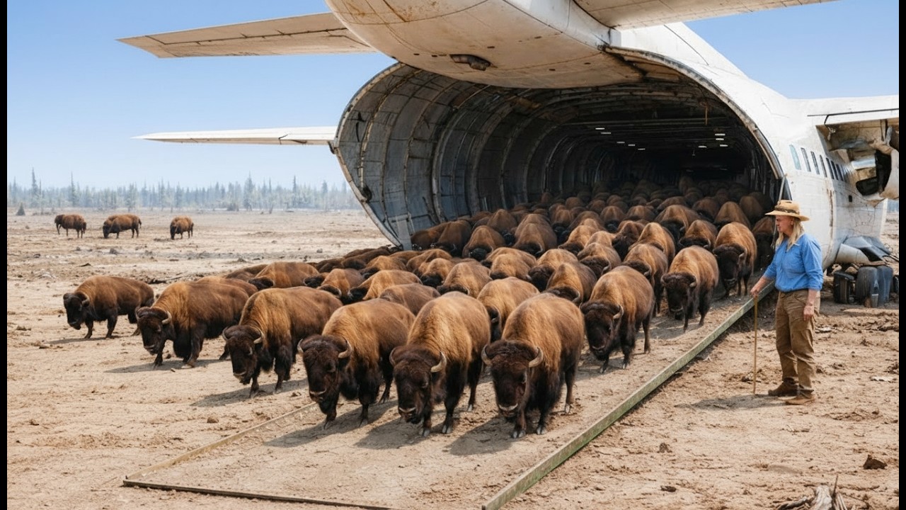 EE.UU Libera 16 Bisontes En Una Tierra 'Muerta',Lo Que Sucedió Después Es Realmente Asombroso