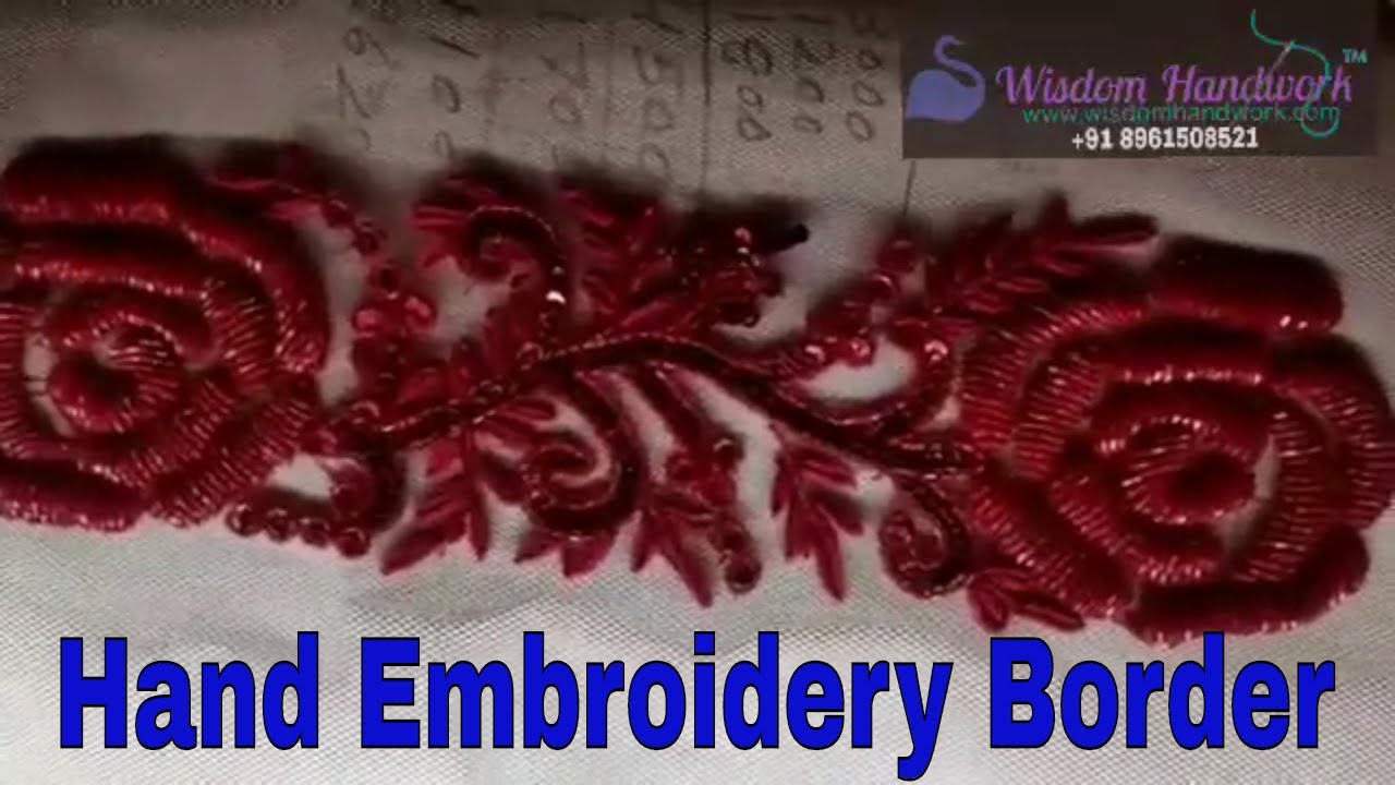 Hand work embroidery Border : Katdana zardozi Embroidery Work
