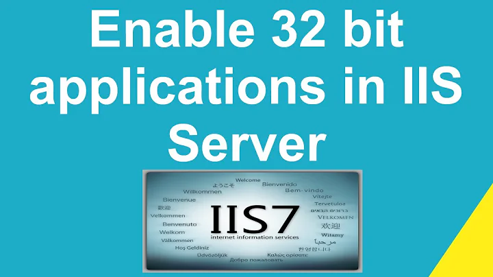 How to Enable 32 bit Applications in Application Pool of IIS Server ?