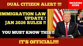 ⚠️ Important Dual Citizenship Alert | January 2026 Law Update | What You Must Know