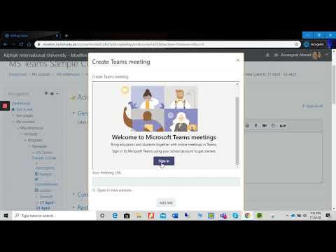 How to Create  MS Teams Link to Your Course (For Teachers)