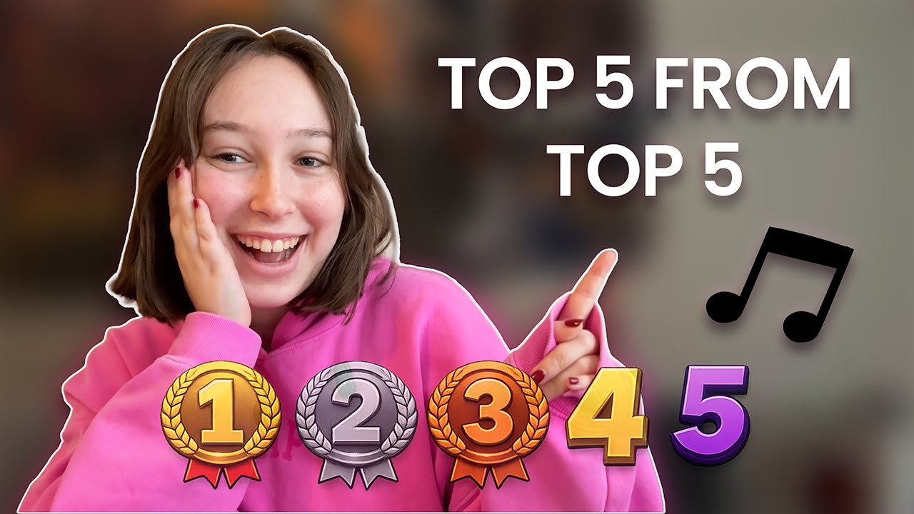 Мой рейтинг 5 лучших песен от 5 моих любимых исполнителей!!