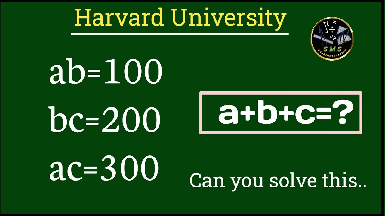 Only 10% Students solve this problem||Harvard University test||A nice ...
