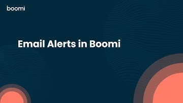 Email Alerts in Boomi