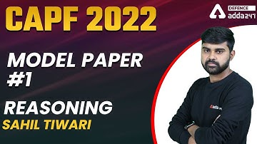 CAPF Reasoning Question Paper | Model Paper CAPF Reasoning | By Sahil Tiwari