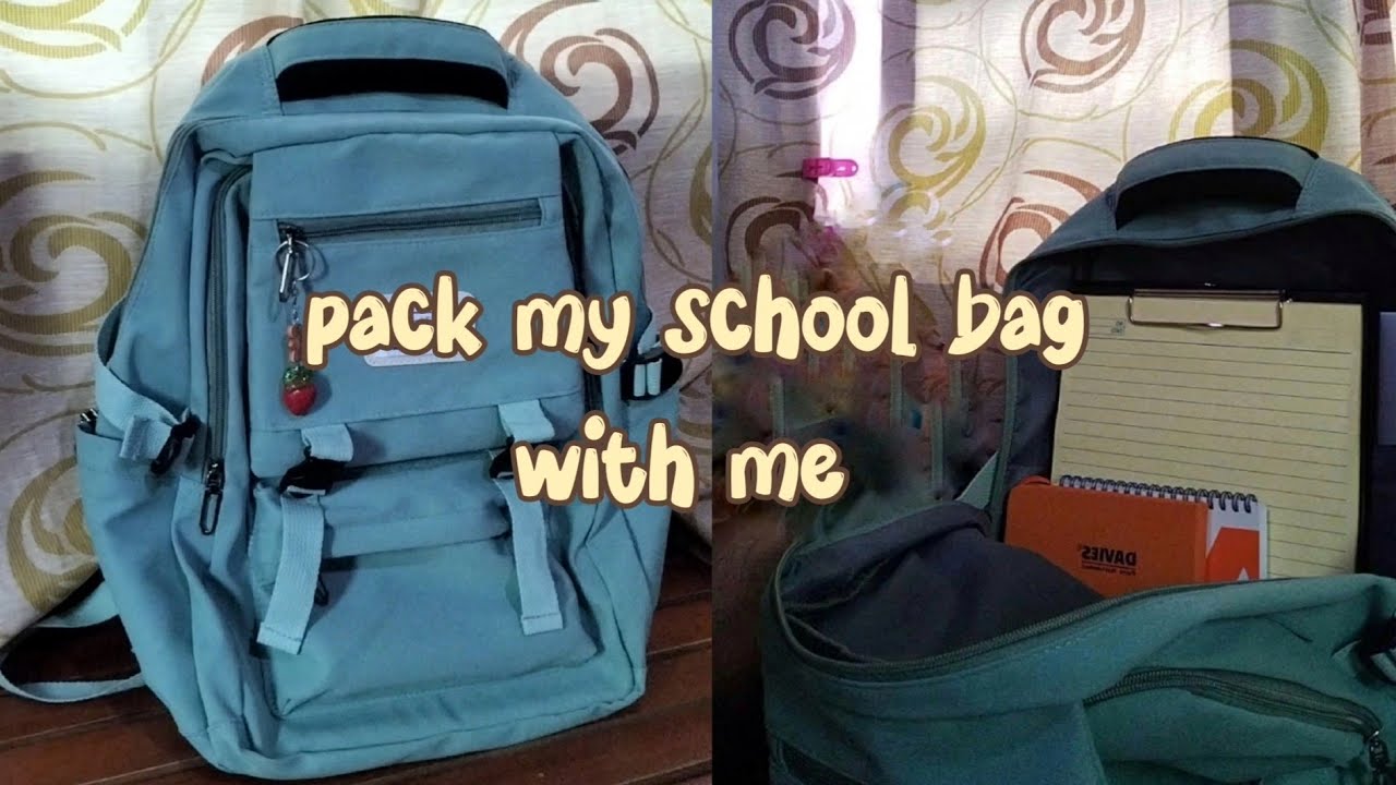 college diaries 🌱 pack my school bag with me 🎒 - YouTube