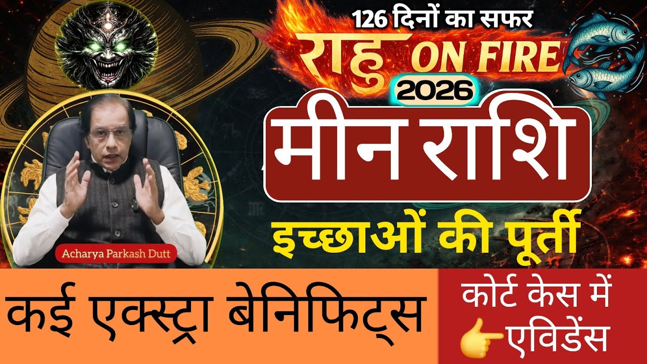 मीन राशि 2026 | राहु On Fire | इच्छाओं की पूर्ती | एक्स्ट्रा बेनिफिट्स | Meen Rashi 2026 |