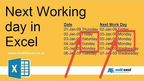 Next workday based on a date AND other holidays in Excel 2007