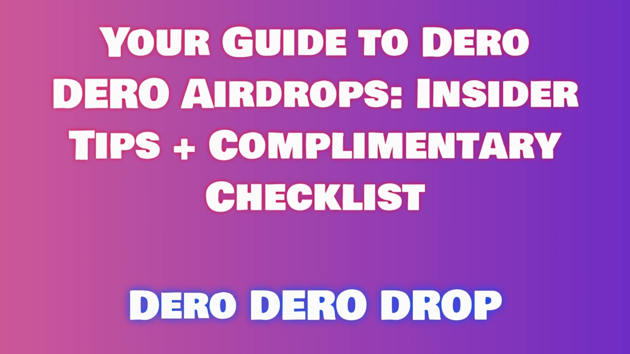 Claim Free Dero DERO Airdrop  | Learn How to Swap or Sell Dero DERO Airdrop