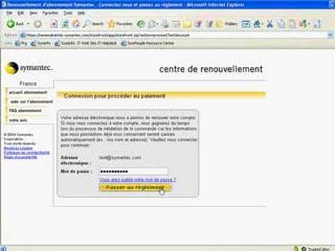 Norton Internet Security 2008 :renouveler son abonnement