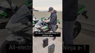 Kawasaki Ninja e-1 electric bike battery swap