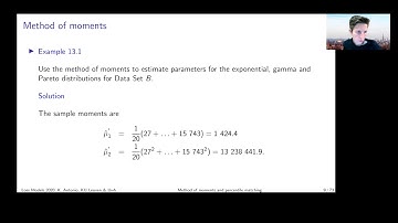 Moment estimation and MLE