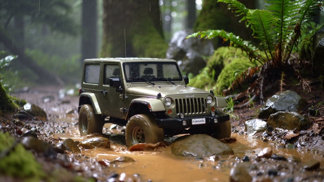 ASMR RC Off-Road Adventure: Realistic 4x4 Jeeps & SUVs Conquering Muddy Forest Trails