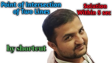 TRICK POINT OF INTERSECTION OF TWO LINES SHORTCUT/ Solve within 5 sec shortcut