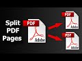 How to split PDF pages using adobe acrobat pro dc | Split a pdf file into multiple pdf files