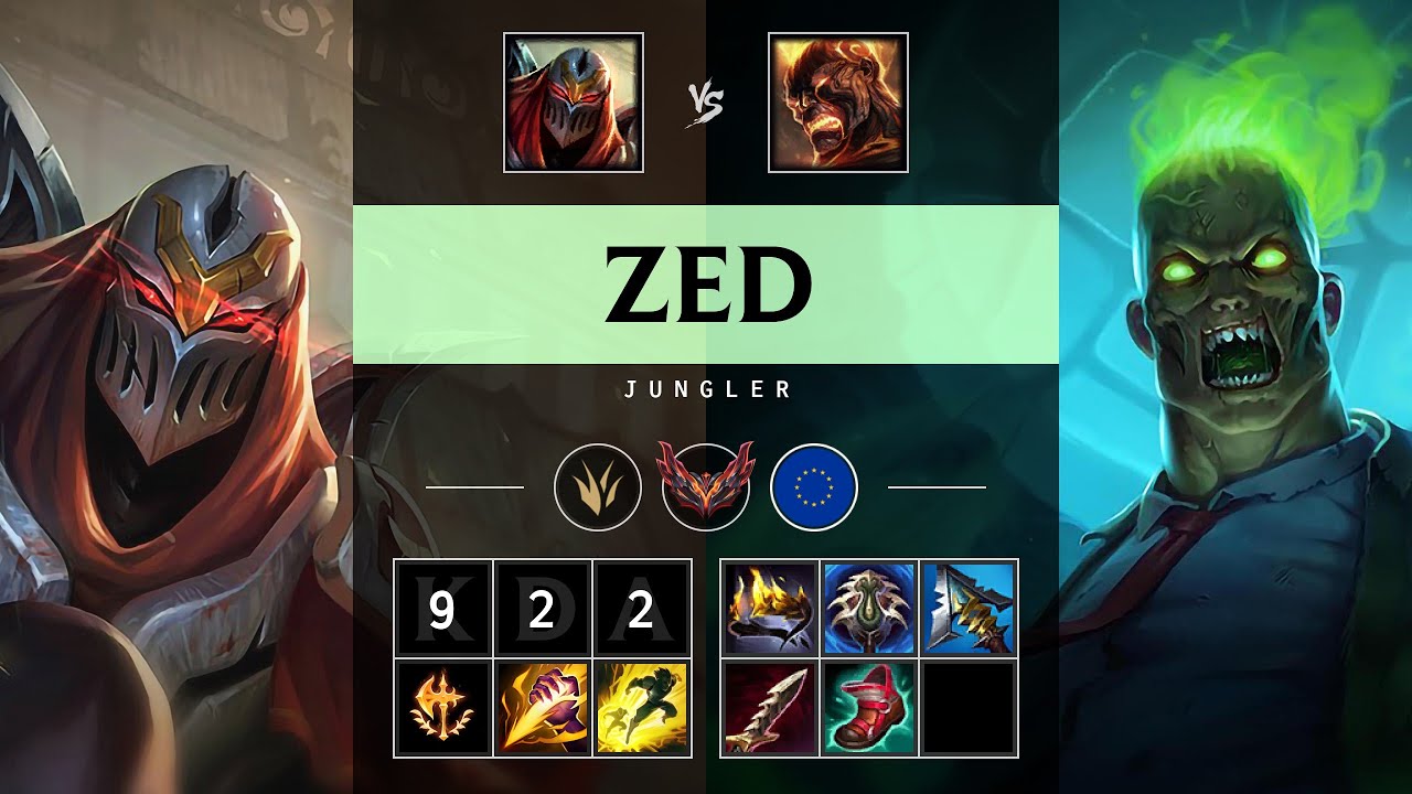 Zed Jungle vs Brand: Rampage - EUW Grandmaster Patch 25.S1.1