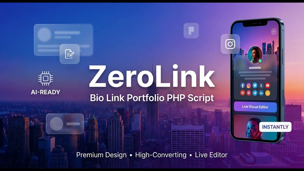 ZeroLink - Bio Link Portfolio PHP Script - YouTube