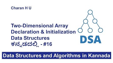 Two Dimensional Array Declaration and Initialization Data Structures ಕನ್ನಡದಲ್ಲಿ | DSA in Kannada #16