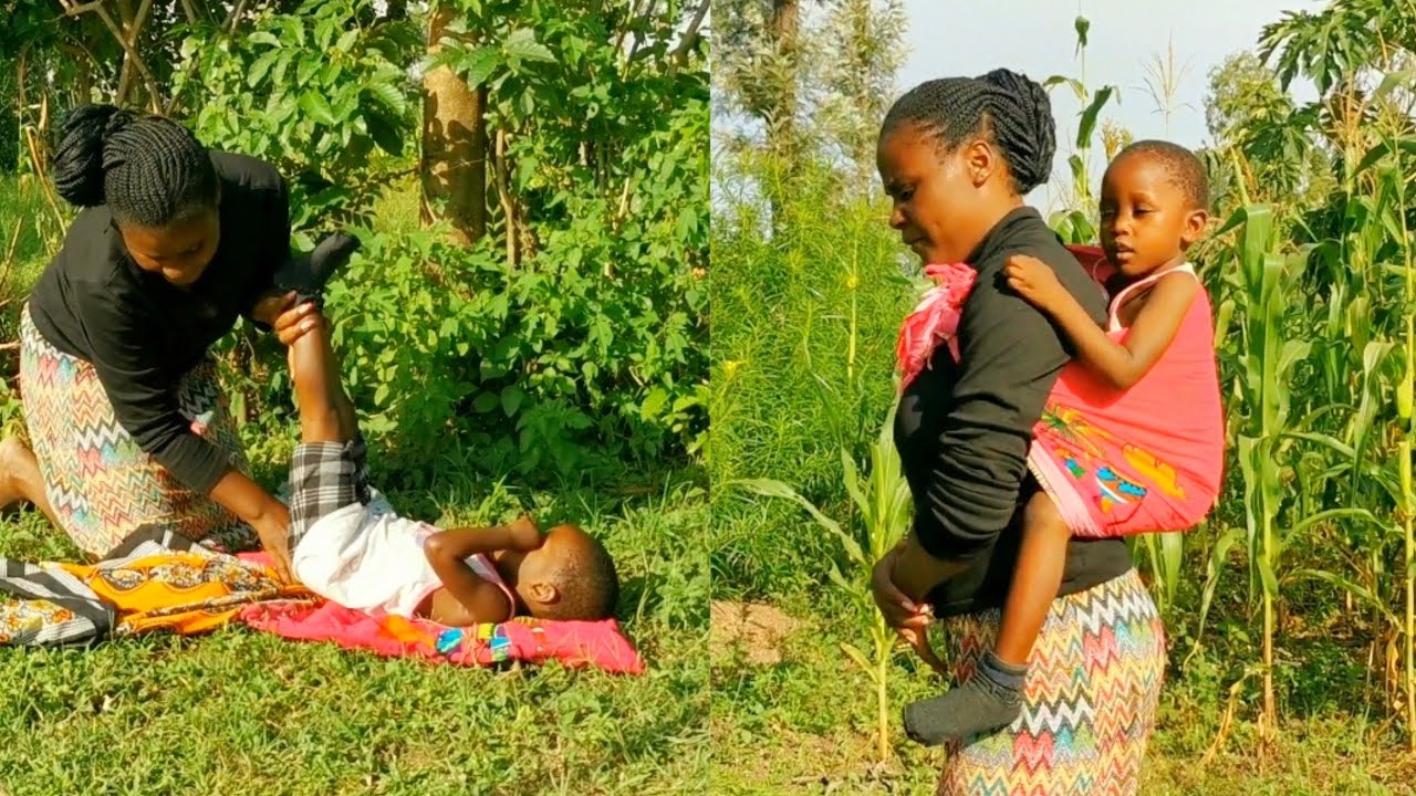 Traditional Diapers!!!👶//Easiest African Way Of Carrying A Baby