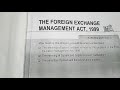 Foreign exchange management act  1999 class 1