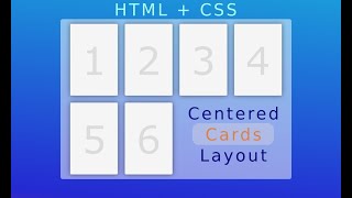 HTML CSS - Cards Layout and How To Center