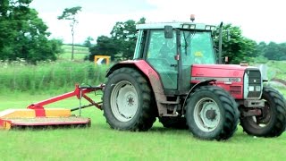 Pasture Topping with Massey-Ferguson 6160.
