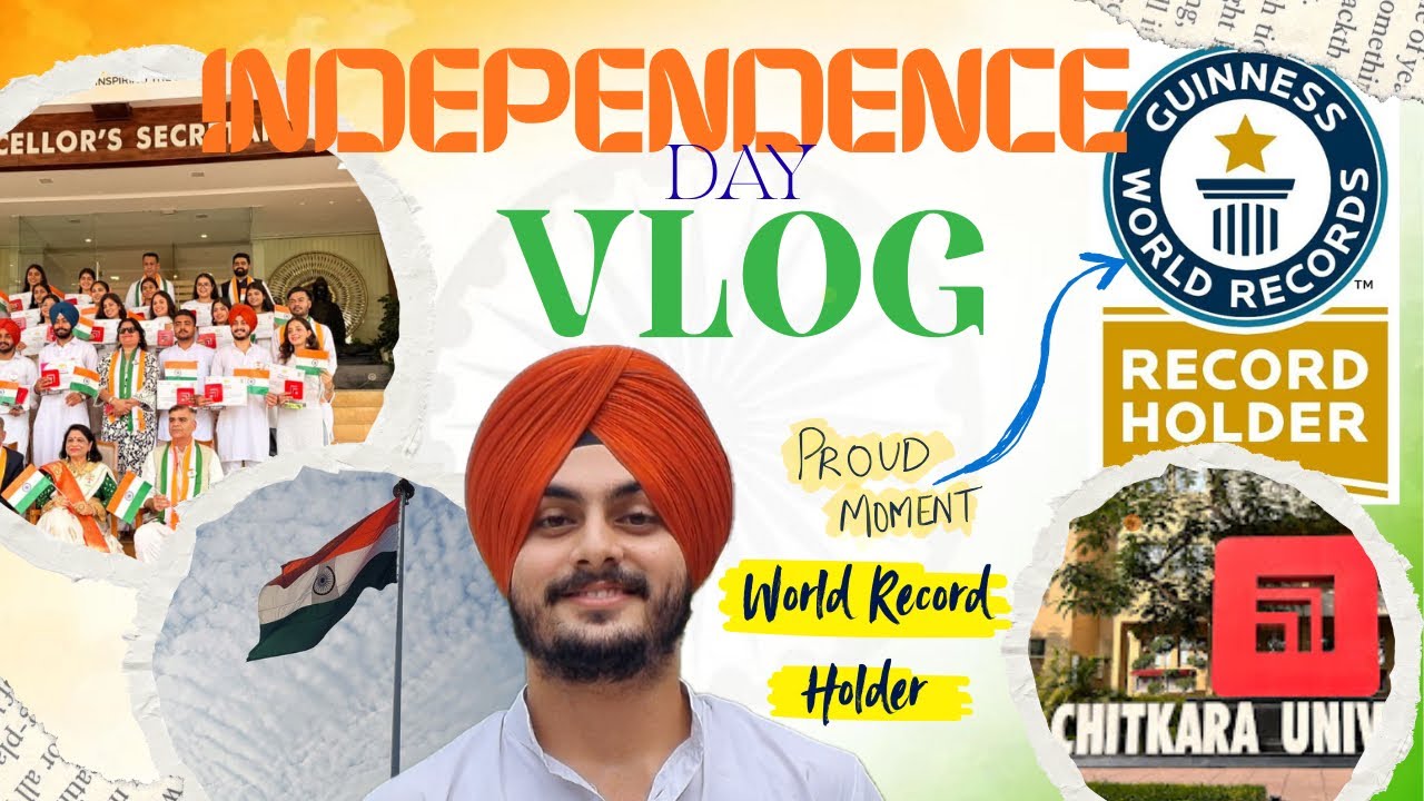 World Record🎖️🤩Guinness Book | Independence Day | Honoring By Chancellor Ma’am | Chitkara University