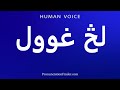 How To Pronounce لڅ غوول 