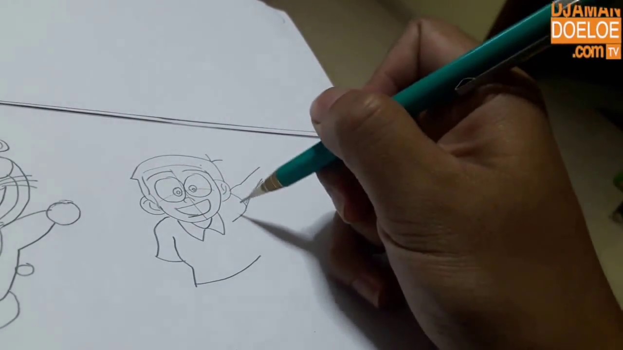 Cara Menggambar Nobita Karakter Doraemon 2 Drawing Tutorial