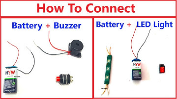 how to connect battery with Buzzer and LED Light for science project exhibitions - diypandit