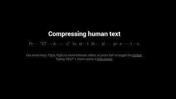 Compressing human text.