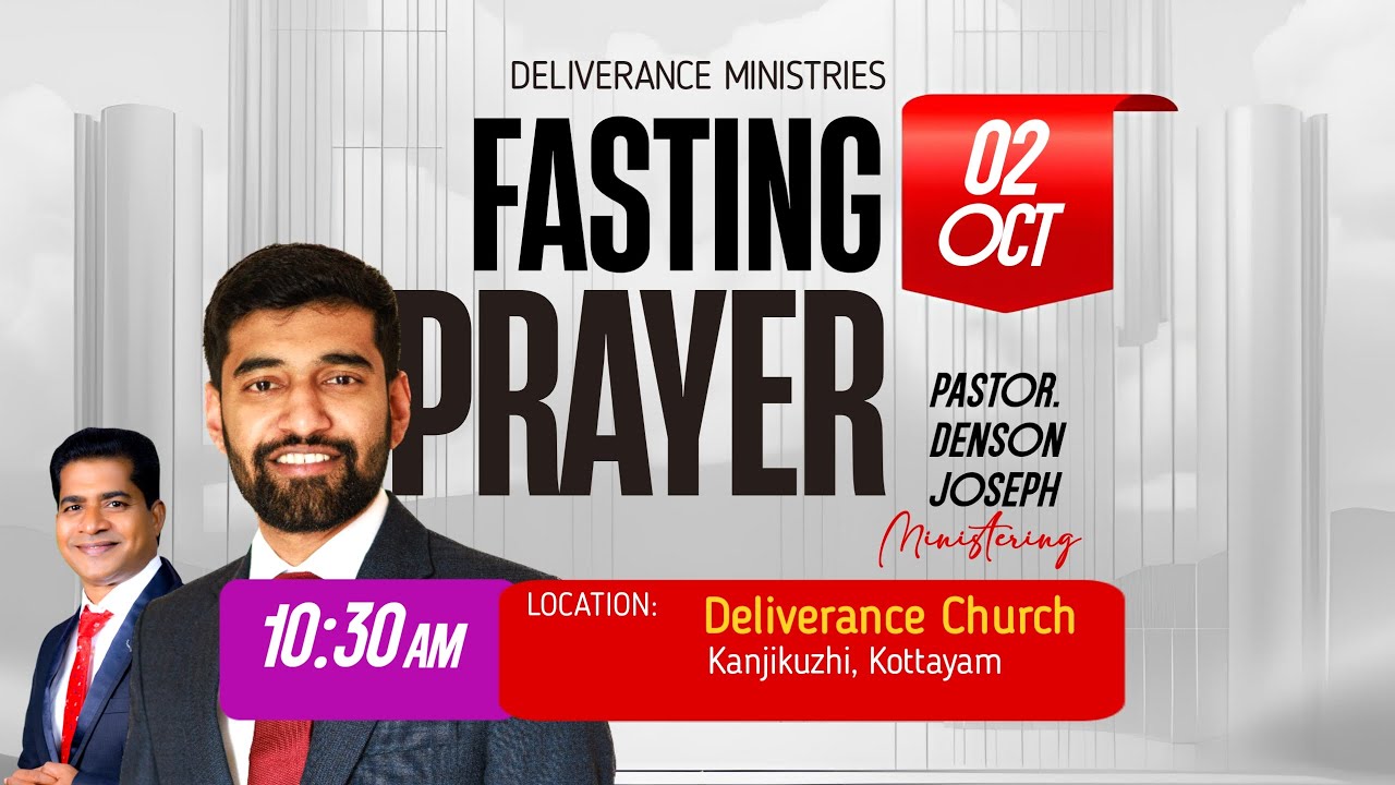 🛑🔴🅻🅸🆅🅴  Fasting Prayer  🛑 02 october 2025 🛑 Pr. Denson Joseph Ministering