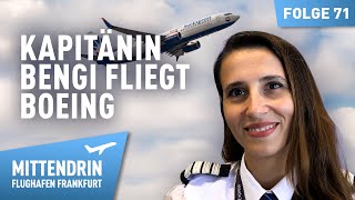 Kapitänin Bengi Fliegt Boeing Mittendrin Flughafen Frankfurt 71