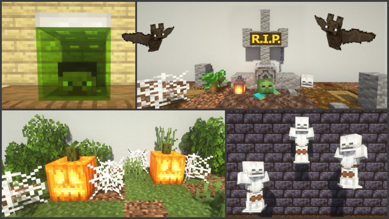 Explore halloween decorations minecraft ideas for a blocky Halloween