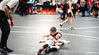 🔥 Jesse Sharp vs Leanna Drook - 8U 43/46lbs - Wrestling Match 🤼‍♂️🔥