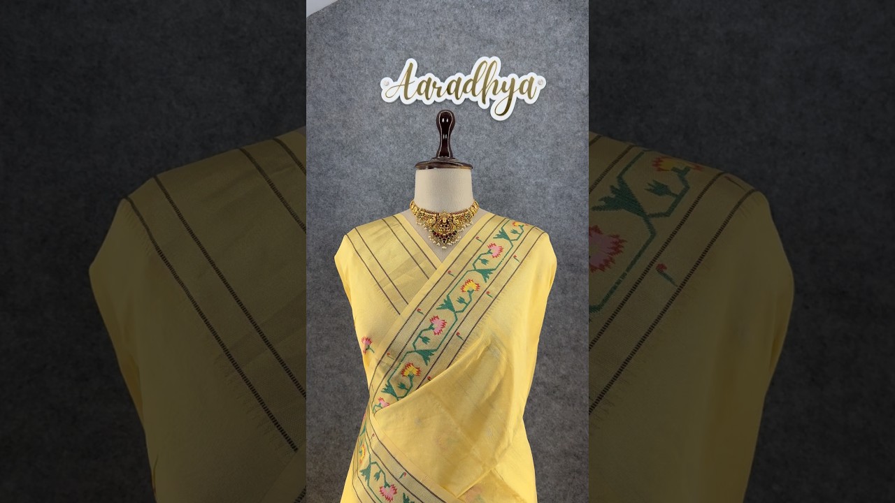 Soft Tussar Silk Pastel Paithani Saree