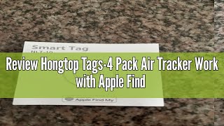 Review Hongtop Tags-4 Pack Air Tracker Work with Apple Find My (iOS Only),Track Your Keys Wallet Lug
